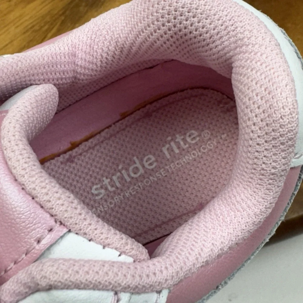 Little Girls Toddler Stride Rite Shenae White Pink Casual Sneakers Size 5.5 W